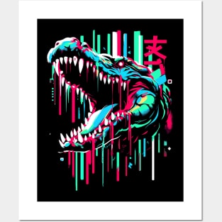 Alligator head horror Posters and Art